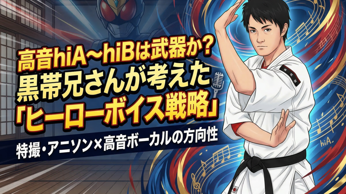 高音hiA〜hiBは武器か？黒帯兄さんが考えた「ヒーローボイス戦略」｜特撮・アニソン×高音ボーカルの方向性